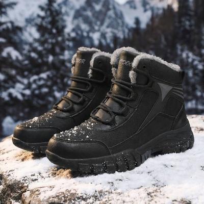 LightInthebox Men's Green Winter Boots High Top Snow Hiking Shoes Rugged Outdoor Style Comfortable Footwear for Mature Men Hiking Travel Camping and Winter Activities