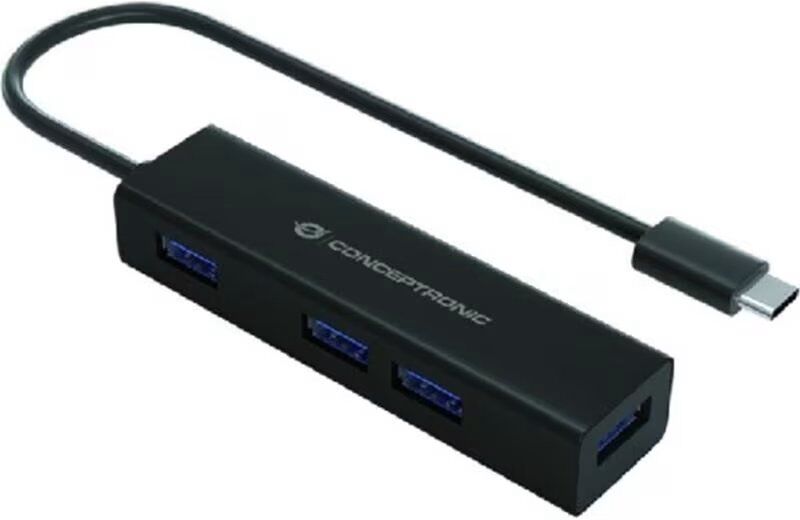Conceptronic Hub Usb Tipo C Hubbies07b 4 X 30 Aluminio Talla Única Unisex