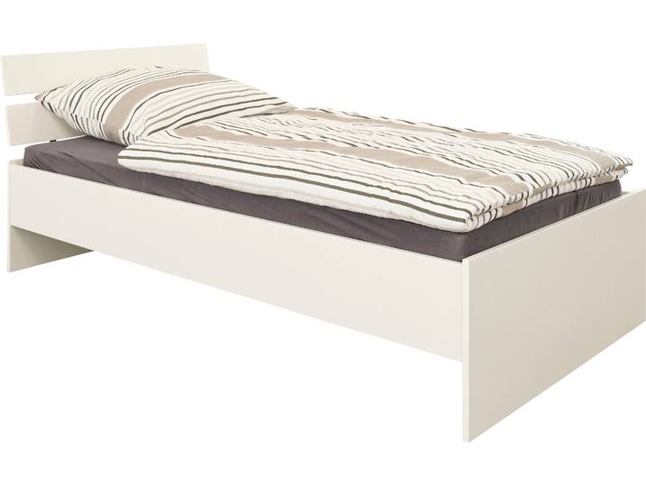 Bettgestell PRIESS Lindau , weiss (weiß), B:106cm H:85cm L:213cm, Betten, Bettgestell, auch für Motorrahmen