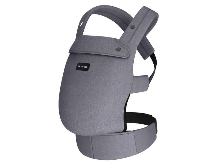 Momcozy Babytrage Baby Carrier Cotton, Hellgrau, Füllung: Baumwollfüllung, 16x31x14.5 cm, gepolsterter Schultergurt, Baby on Tour, Babytragen & Tragetücher
