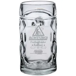 Bierkrug ISAR 0,5 l mit Eichung - Freilaufender Rentner