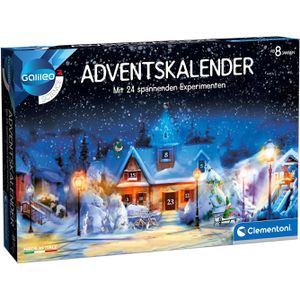 Clementoni Adventskalender 59404, Galileo Science, gefüllt mit 24 spannenden Experimenten, 42 x 28 cm