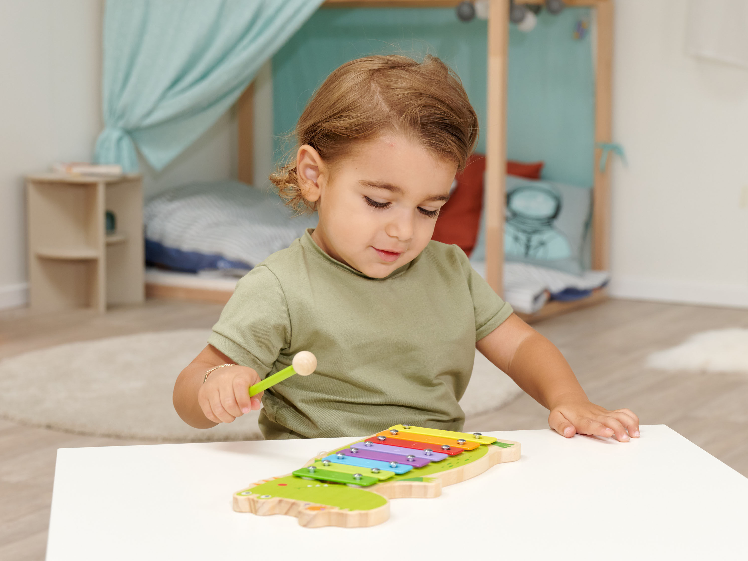 Spielzeug-Musikinstrument EICHHORN "Musik Xylophon", bunt, Spielzeug-Musikinstrumente, KinderB:15,5cm H:3,5cm T:29,5cm, Spielzeug-Musikinstrument, B:15,5cm H:3,5cm T:29,5cm