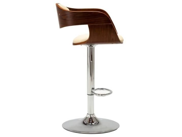 Tabouret de bar HOME-MARKET - Crème Bois courbé et similicuir - Intérieur