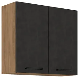 Vigo Hängeschrank 80 cm Eiche Lancelot Matera Grau Küchenzeile Küchenblock Küche