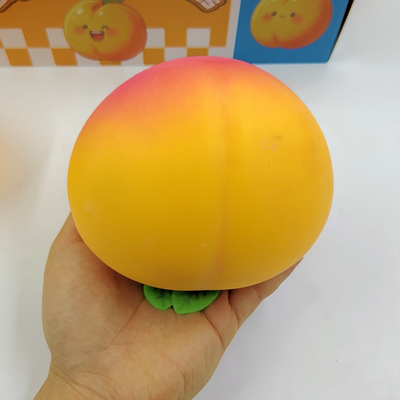 JoyToys Peach Bliss Peach Stress Toy Squishy Fidget Toy For Anxiety Relief & Sensory Relaxation yellow