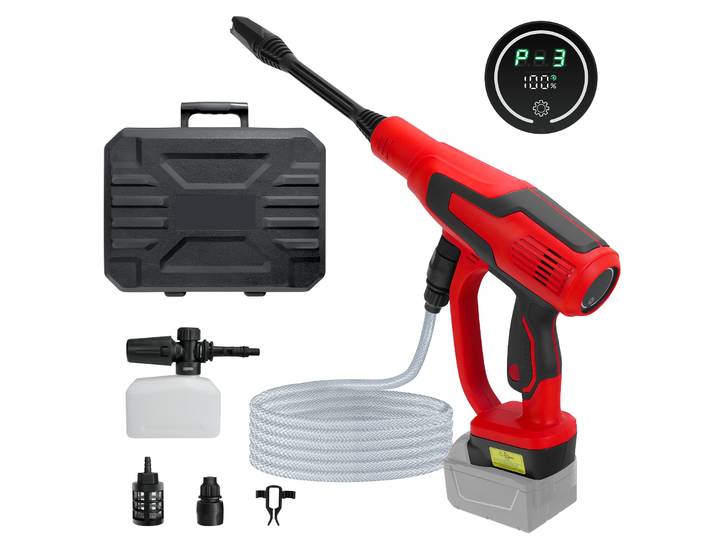 Nettoyeur haute pression électrique sans balais 653PSI, nettoyeur électrique sans fil, écran LCD à 3 vitesses pour batterie Milwaukee 18V (sans batterie)
