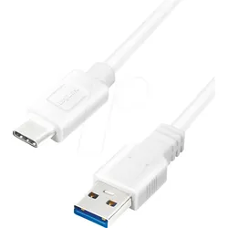 LOGILINK CU0173 - USB-A Stecker auf USB-C Stecker, 0,5m