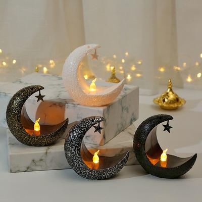 Perfect Picks Market Ramadan LED Star Moon Lamp Islamic Home Decor For Eid & Ramadan Celebration gold