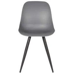 Kunststoff Küchenstuhl in Anthrazit Skandi Design (2er Set)