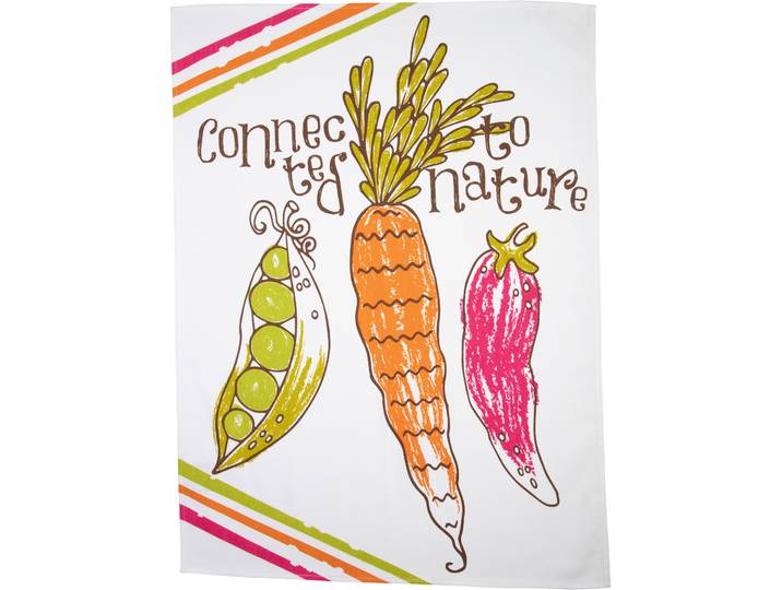 Geschirrtuch STUCO Veggies , bunt (natur, bunt), B:50cm L:70cm, 100% Baumwolle, Geschirrtücher, Geschirrtuch, bedruckt