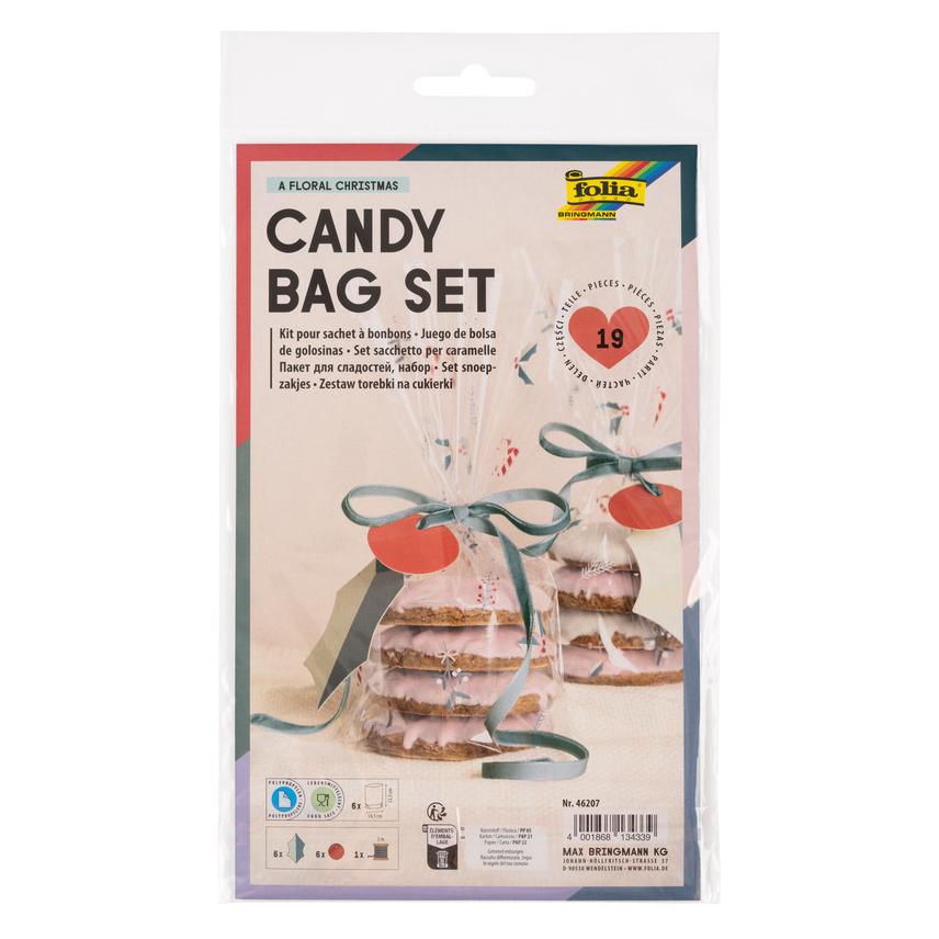 Folia Candy Bag Set a floral Christmas (19x) (46207)