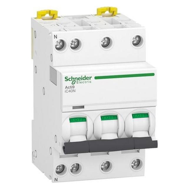 Schneider Electric Acti9 iC40N-Leitungsschutzschalter-3P+N- A9P54725 (A9P54725)