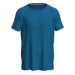 Stedman Active 140 Raglan For Men Blau Polyester Small Herren