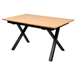 [de]sign & more Esstisch mit Auszug Kingston 140/190 x 90 cm Holz Braun Eiche 140