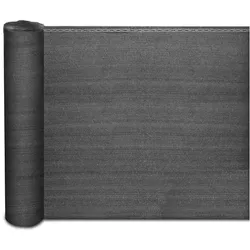 KARAT Zaunblende "Marius" - Schattiergewebe 150g/m2 mit Befestigungszubehör - Sonnenschutz Sichtschutz Windschutz / 1,5 x 10 m - Anthrazit