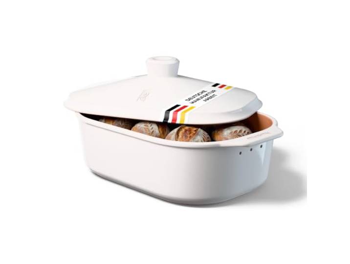 myromy® Brot-Frische-Topf 6 L – Brotkasten & Brottopf aus Keramik TONTOPF BROT – atmungsaktiv · Naturton · Brot frisch halten