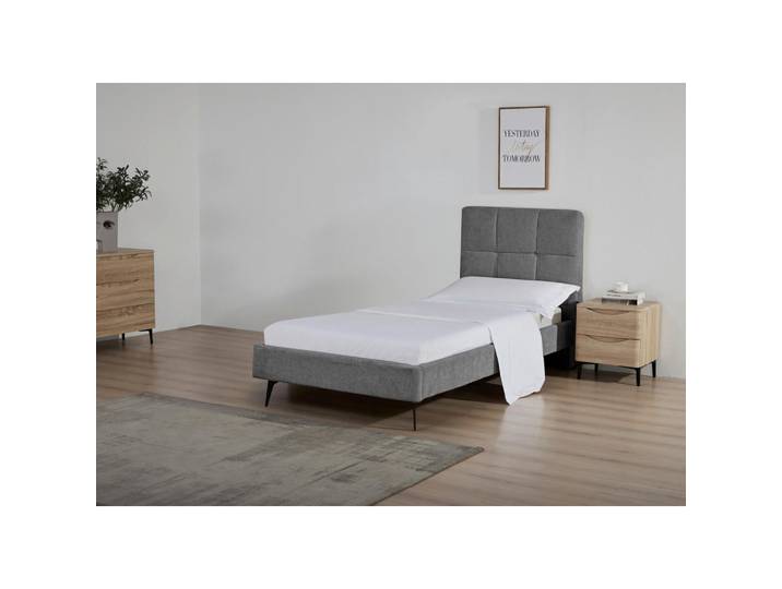 Boxxx Polsterbett, Dunkelgrau, Metall, Kiefer, vollmassiv, 90x200 cm, Bsci, Schlafzimmer, Betten, Polsterbetten