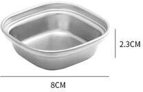 Inspired Finds 304 Stainless Steel Korean Style Dinner Plate And Multifunctional Sauce Serving Dish square Silver