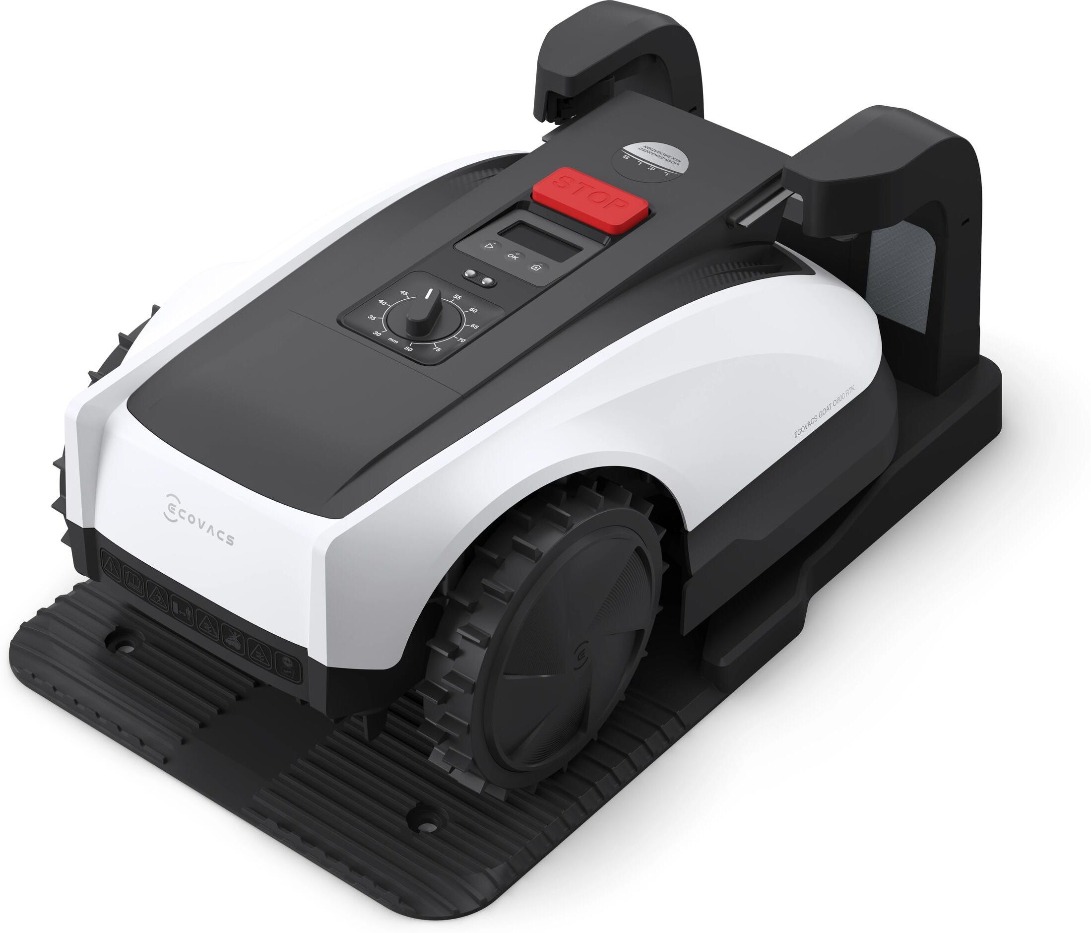 Rasenmähroboter ECOVACS "GOAT O800 RTK 800 m²", schwarz (bunt), B:40cm H:26,3cm T:60cm, Rasenmähroboter, Rasenmähroboter bunt Einheitsgröße