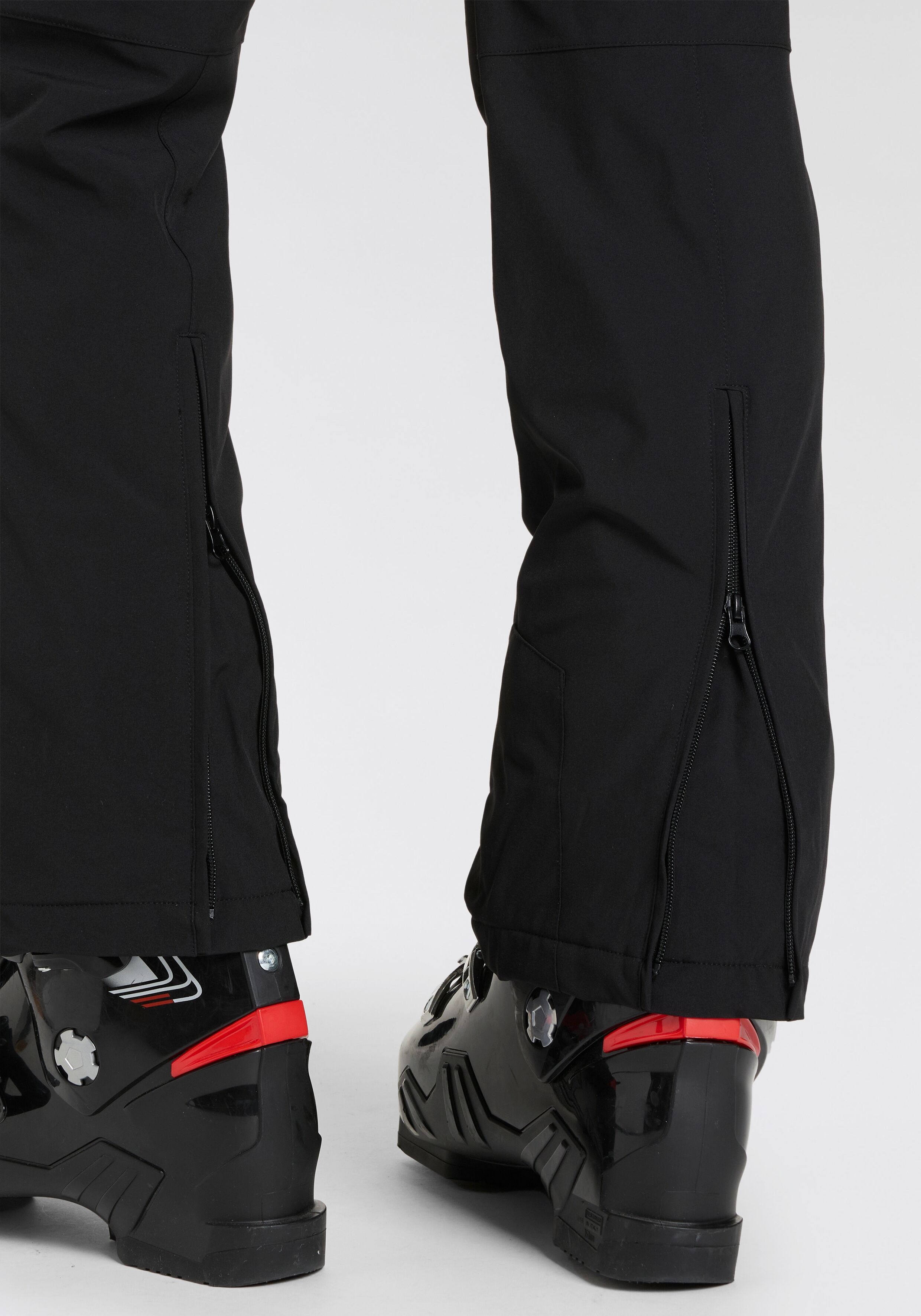 Skihose ICEPEAK "ICEPEAK FREIBERG", Herren, Gr. 58, N-Gr, schwarz, Web, Obermaterial: 94% Polyester, 6% Elasthan, Hosen Skihose, wasserdicht, winddicht, atmungsaktiv, wärmeisolierende Wattierung schwarz 58, N-Gr
