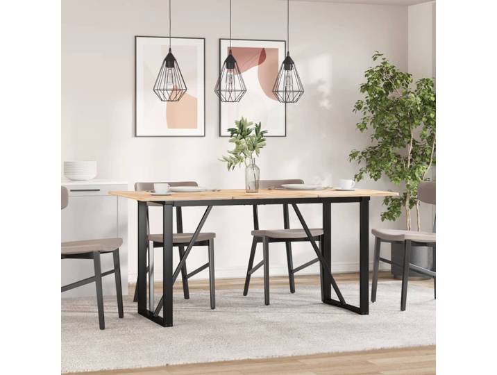 vidaXL Esstisch-Gestell in O-Form 140x60x73 cm Stahl