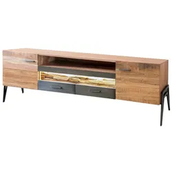 WOLFMÖBEL TV-Lowboard Hudson Holz Braun Akazie