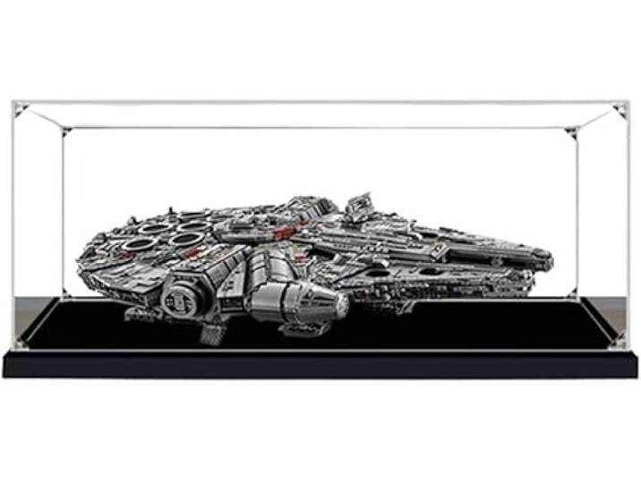 Acryl Vitrine Kompatibel Mit 75192 Millennium Falcon Bausatz, Schutz Staubdichte Vitrine Geschenk Für Modell, Transparente Vitrine (Nur Vitrine) A,3mm