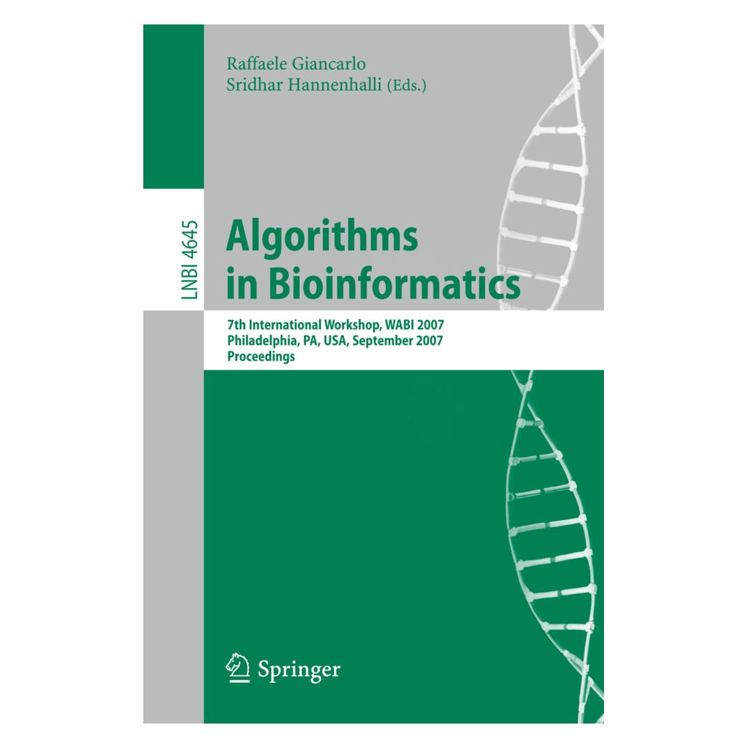 Springer Algorithms in Bioinformatics (Englisch, Softcover, Raffaele Giancarlo, Sridhar Hannenhalli) (35140086)