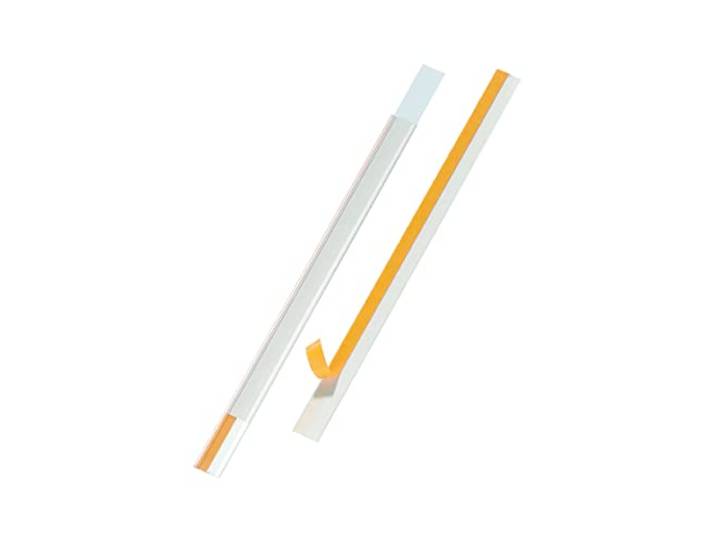 DURABLE - Porte étiquette - Porte étiquette adhésif - Porte-étiquette SCANFIX - 1000 x 40 mm - Identification rayons\, étagères - Ouverture sur le haut/côté - Transparent - Boîte de 25 pièces - 803919