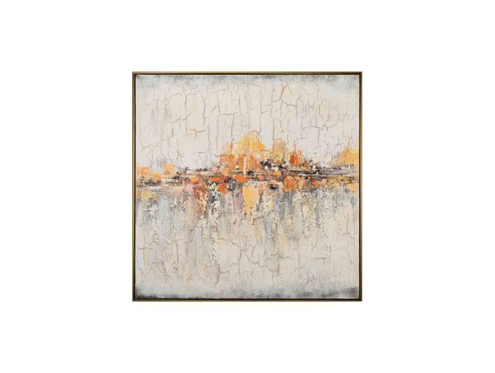 Handgemaltes Bild „Skyline in Natur“ 102.5 x 102.5 cm Multicolor Crea Collection