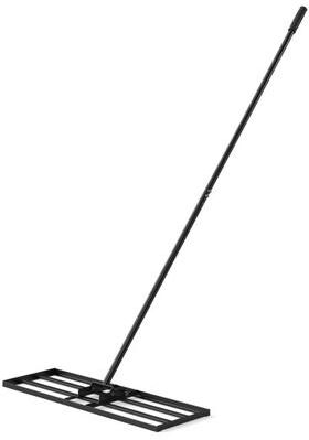 Costway 30 x 10 Inch Lawn Leveling Rake with Ergonomic Handle-Black