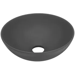 Helloshop26 - Rundes Badezimmerwaschbecken 28 cm Durchmesser dunkelgraue Keramik 02_0002725