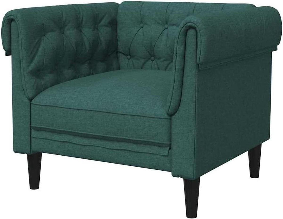 Chesterfield Fauteuil Donkergroen