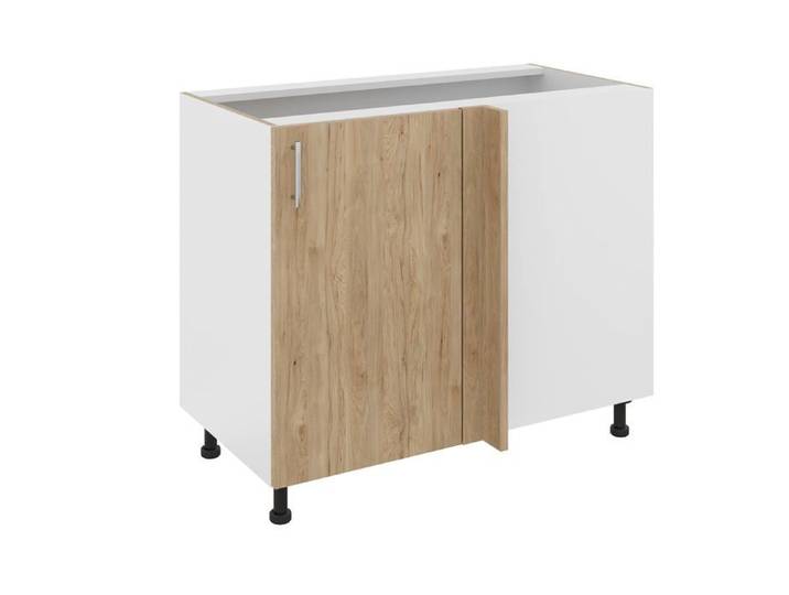 Meuble bas d'angle haaus Karo Bois Naturel/Blanc 98 x 50 x 80 cm