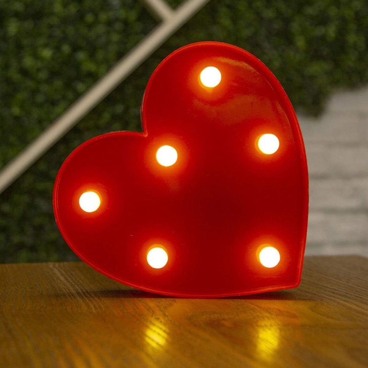Lichtgevend Hartje LED Rood 22 cm