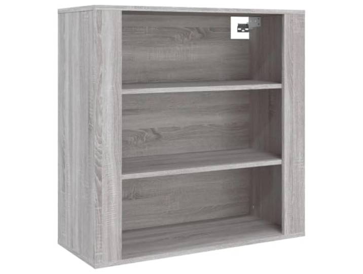 Helloshop26 Wandschrank, praktisch, vielseitig, 80 x 33 x 80 cm, mit 3 Einlegeböden, aus Holz, Grau, 02_0048286