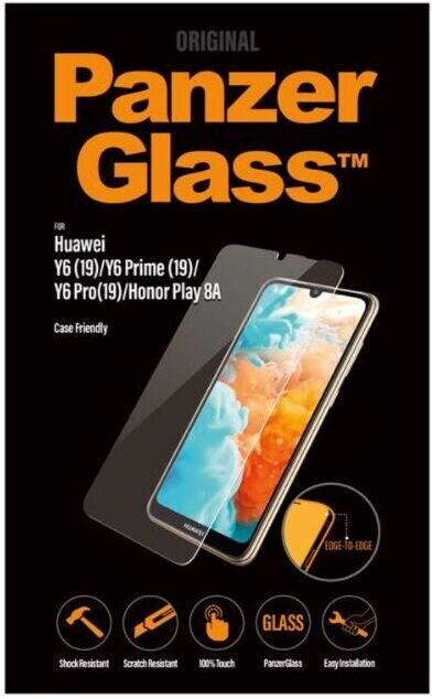 Displayschutz Huawei   PanzerGlass™   Huawei Y6/Pro/Prime (2019)/Honor Play 8A/Y6s   Clear Glass - Refurbished