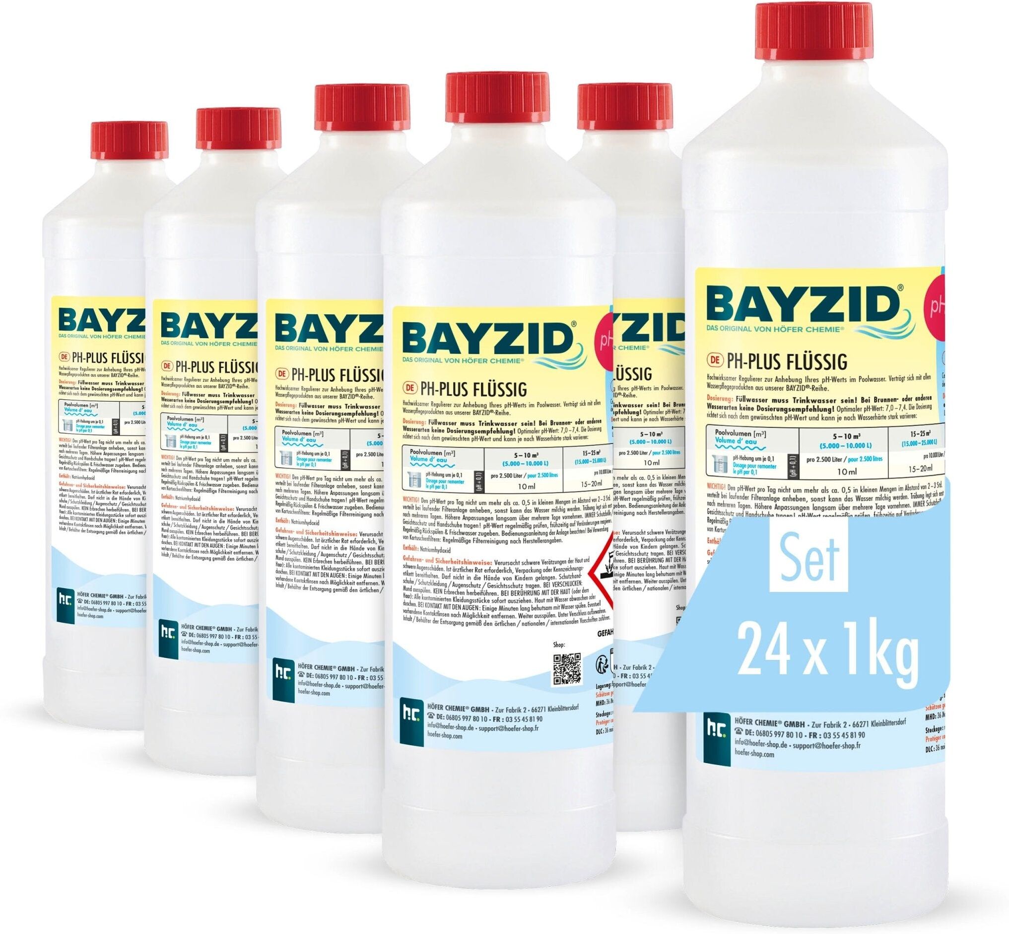 Höfer Chemie GmbH 15x 1 kg pH plus liquide  en bouteille de 1 KG