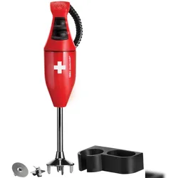 UNOLD ESGE-Zauberstab 90212 E 120 Select, inkl. Multimesser, Schlagscheibe, Wandhalter, Stabmixer schweiz/rot, bis 10 U/Min