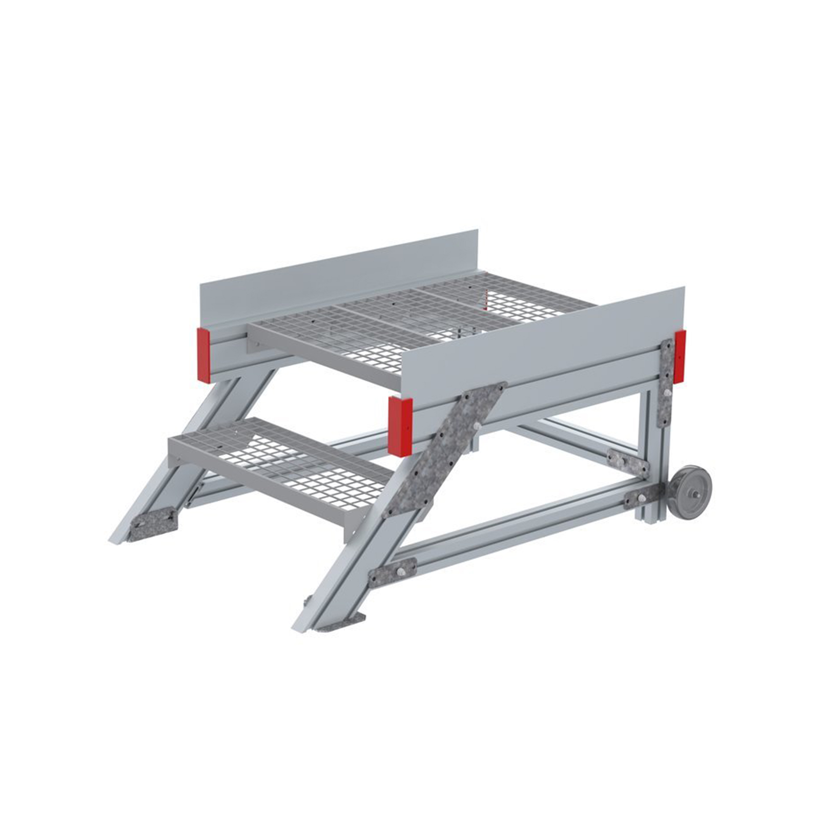 Euroline 514 Anstieg 45° 600mm Stufenbreite 2 Stufen Stahl Gitterrost 5144402