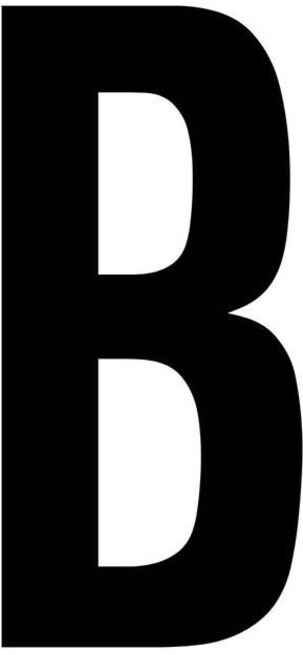 RZB Buchstabe B sw 100mm groß 99222.013.B)