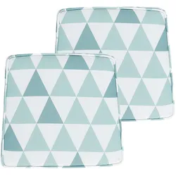 GARTENSTUHLKISSEN 2er-Set Hellblau 37/34 cm Terni