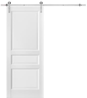 SARTODOORS Lucia 31 White Wood Sliding Barn Door