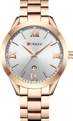 Cozy Casa Charm Luxe Minimalist Womens Stainless Steel Watch For Elegant Everyday Style rose Gold White