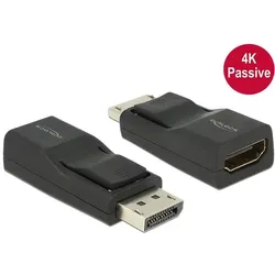 Delock DisplayPort 1.2 Stecker auf HDMI Buchse, Video Adapter, Schwarz