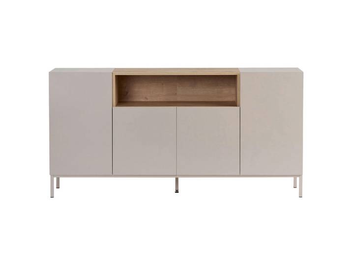 Mid.you Lowboard, Eiche, Sand, 160x80x40 cm, Wohnzimmer, Wohnwände, Lowboards