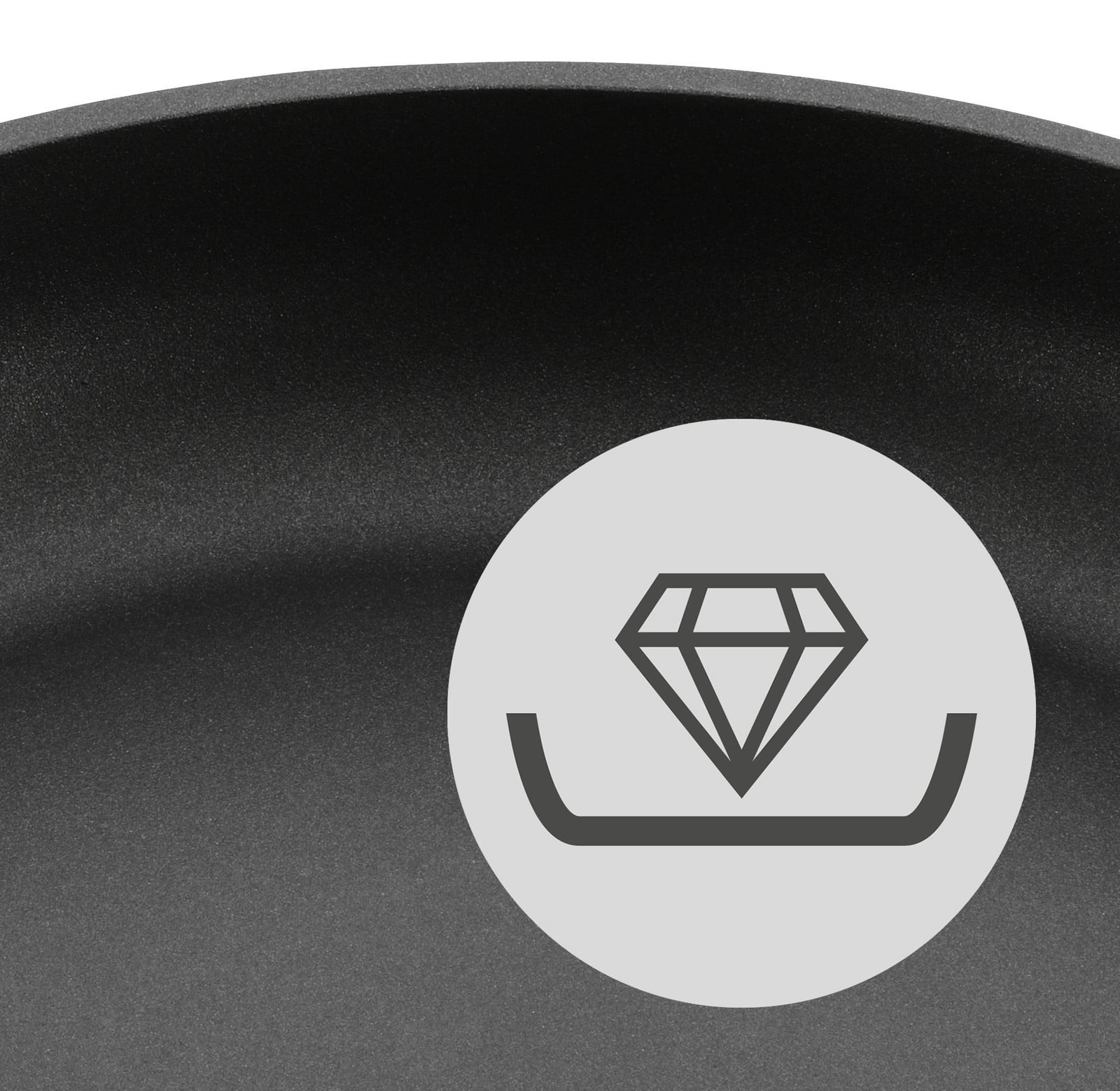 WMF PermaDur Premium steelpan met zwarte coating, diameter: 24 cm