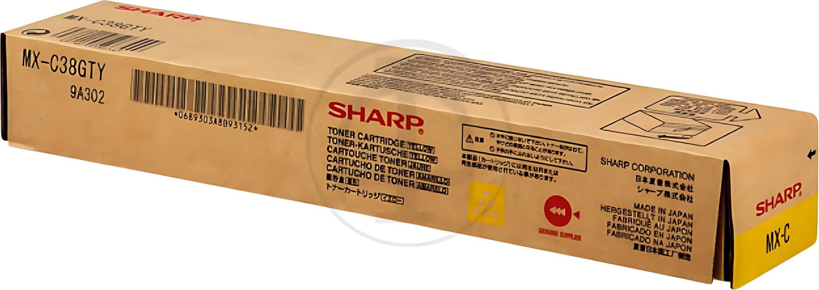 Sharp MX-C38GTY tonercartridge geel voor laserprinten - 10.000 pagina's