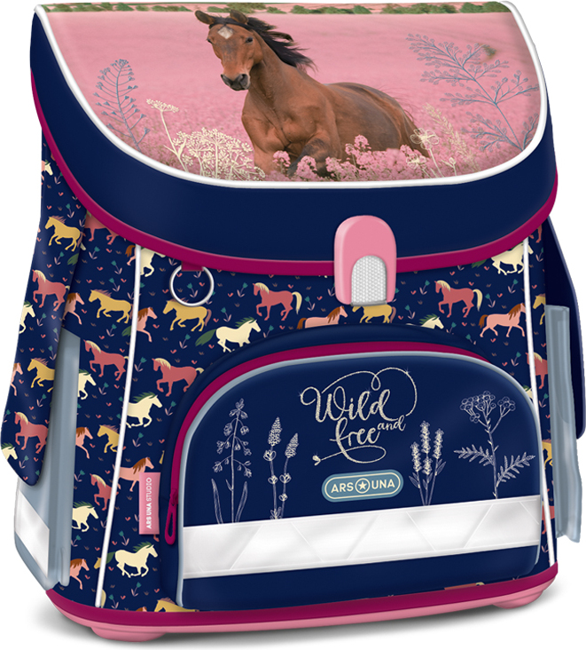 Ars Una Schulranzen Wild uand Freei - Pferd 24 magnetisch, für Mädchen